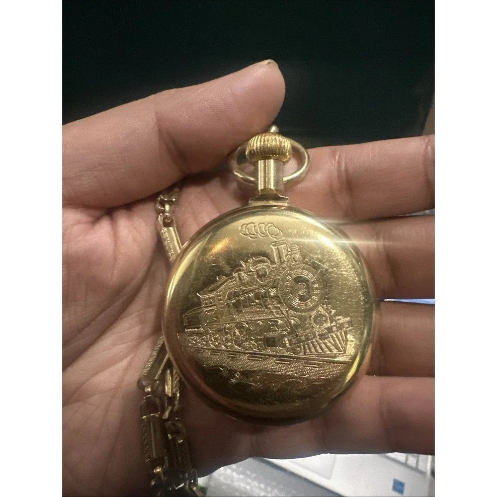 Working Vintage WESTCLOX Train Pocket Unisex Watch RUNS AND KEEPS TIME 50mm
